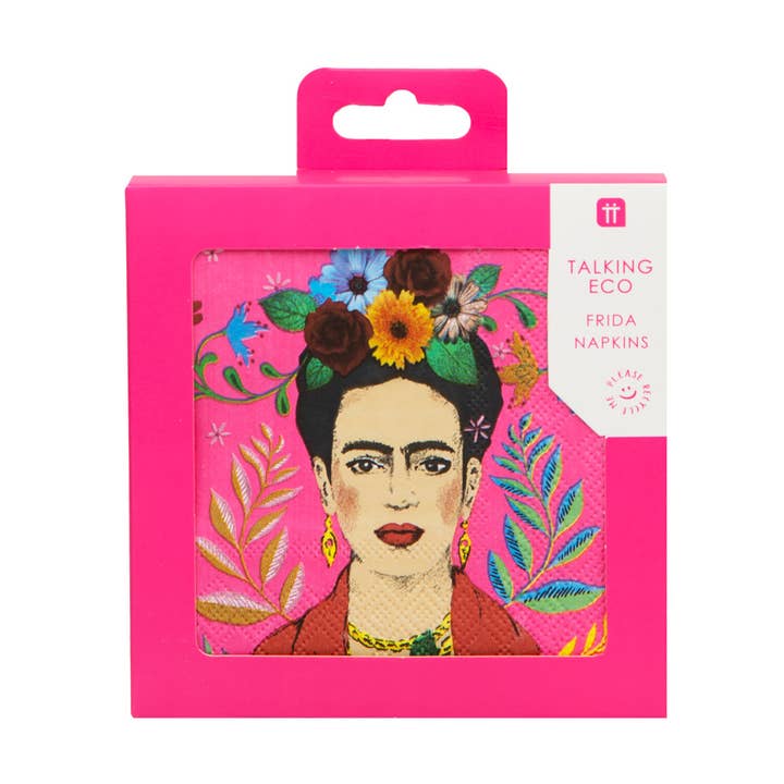Talking Tables UK - Wholesale Disposable Napkin - Pink Frida Kahlo Cocktail Napkins | 20 Pack | Summer Party |0