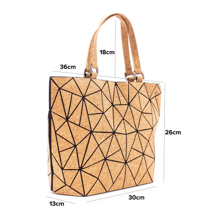 Meninas Bonitas Cork - Wholesale Tote Bag - Women's - Cross-road, Geometric Cork Handbag for Women BAG-22078