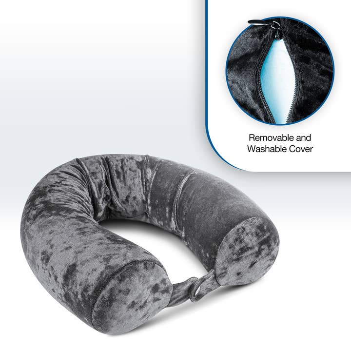 Cloudz - Wholesale Travel Pillow - Cloudz Flex Multi Use Memory Foam Travel Pillow - Grey1