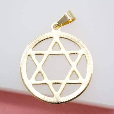 Pendentif étoile de David en or 18 carats (A99) pour la vente par MIA Jewelry