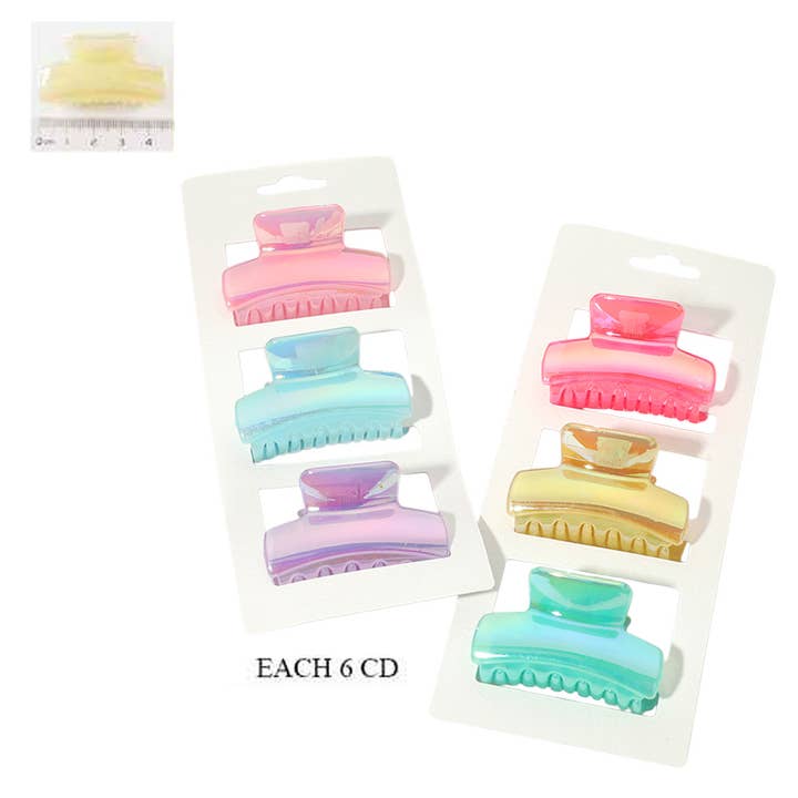 Sensibling Corp. - Wholesale Hair Clip - Women's - 12 SET OF 3 - Hair Claw Clip Set