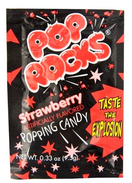 O'Shea's Candies Sweet Shop - Wholesale Hard Candy - Nostalgic Pop Rocks “Strawberry🍓” Flavor 24ct Dsp Box1