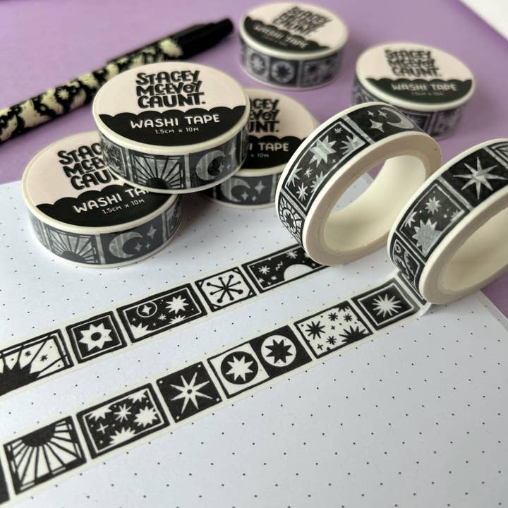 Stacey McEvoy Caunt – wholesale Washi tape – Moon and Stars Washi Tape