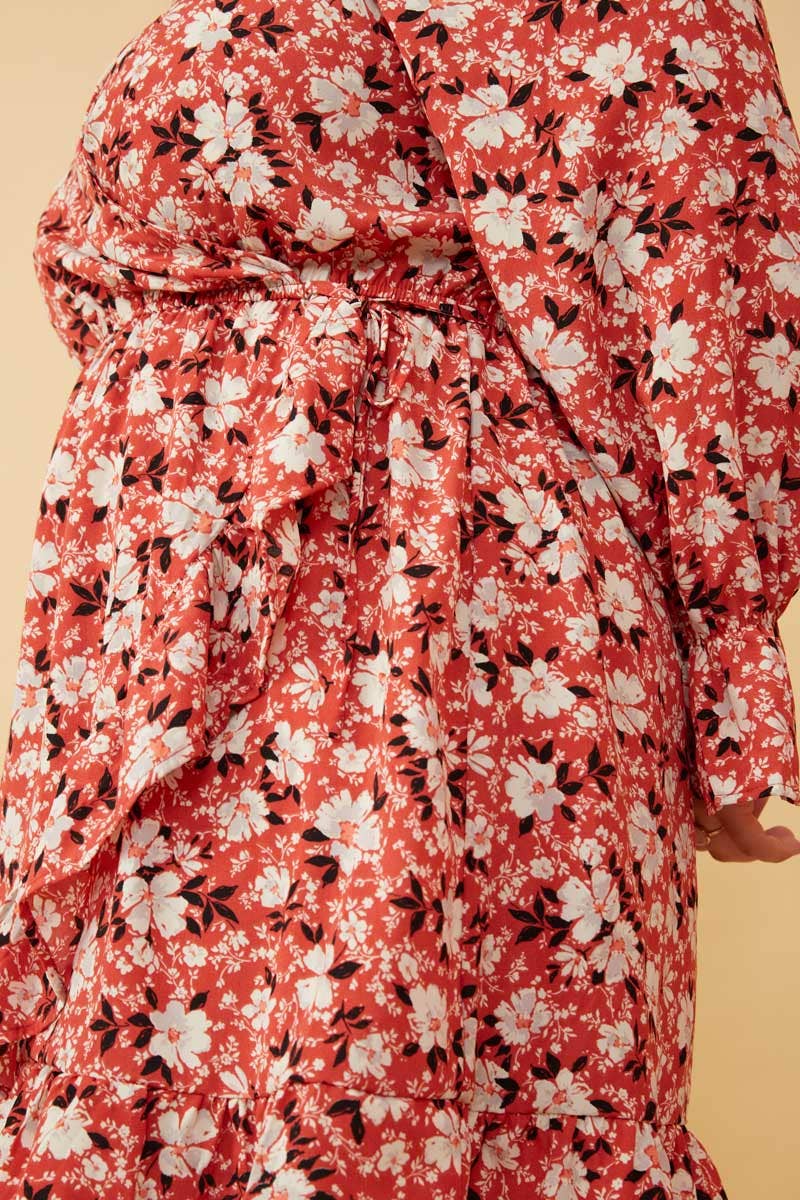 Hayden LA – Vestido - Mulher por atacado – Vestido feminino estampado floral com punho apertado9