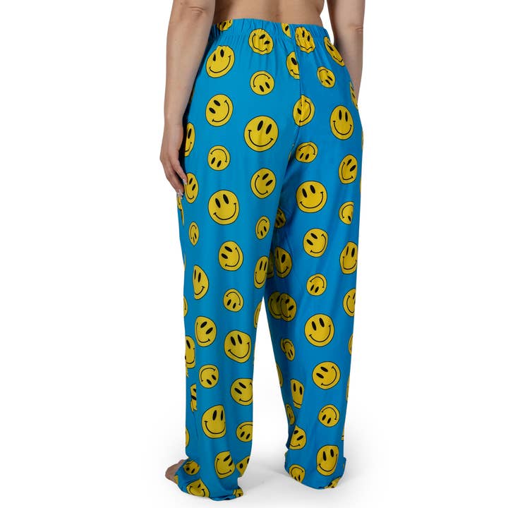 BRIEF INSANITY - Vente Bas de pyjama – femme - Pantalon de salon à motif Smiley Face2