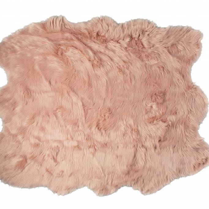 5' X 6' Rose Pink Faux Tapete Area Non Skid Area por atacado de HomeRoots