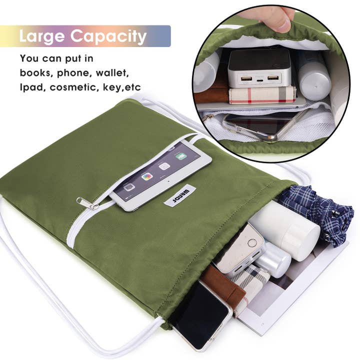 wandf - Wholesale Drawstring bag – Unisex - WANDF Drawstring Backpack Sport Yoga Gym Shopping String Bag32