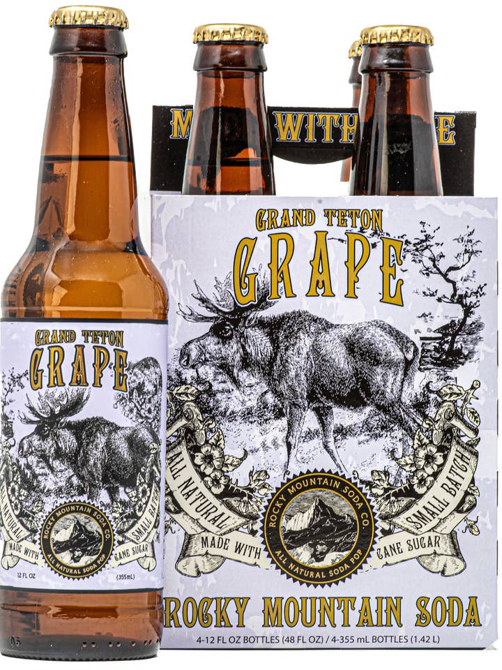 Grand Teton Grape Soda Pop (BOTTLES ONLY) for wholesale by Rocky Mountain Soda