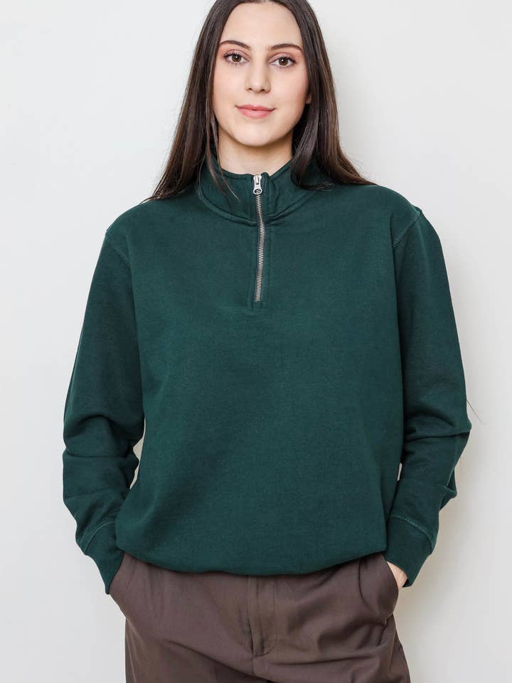 Montret French Terry Quarter Zip Fleece Sweatshirt for wholesale by Montret