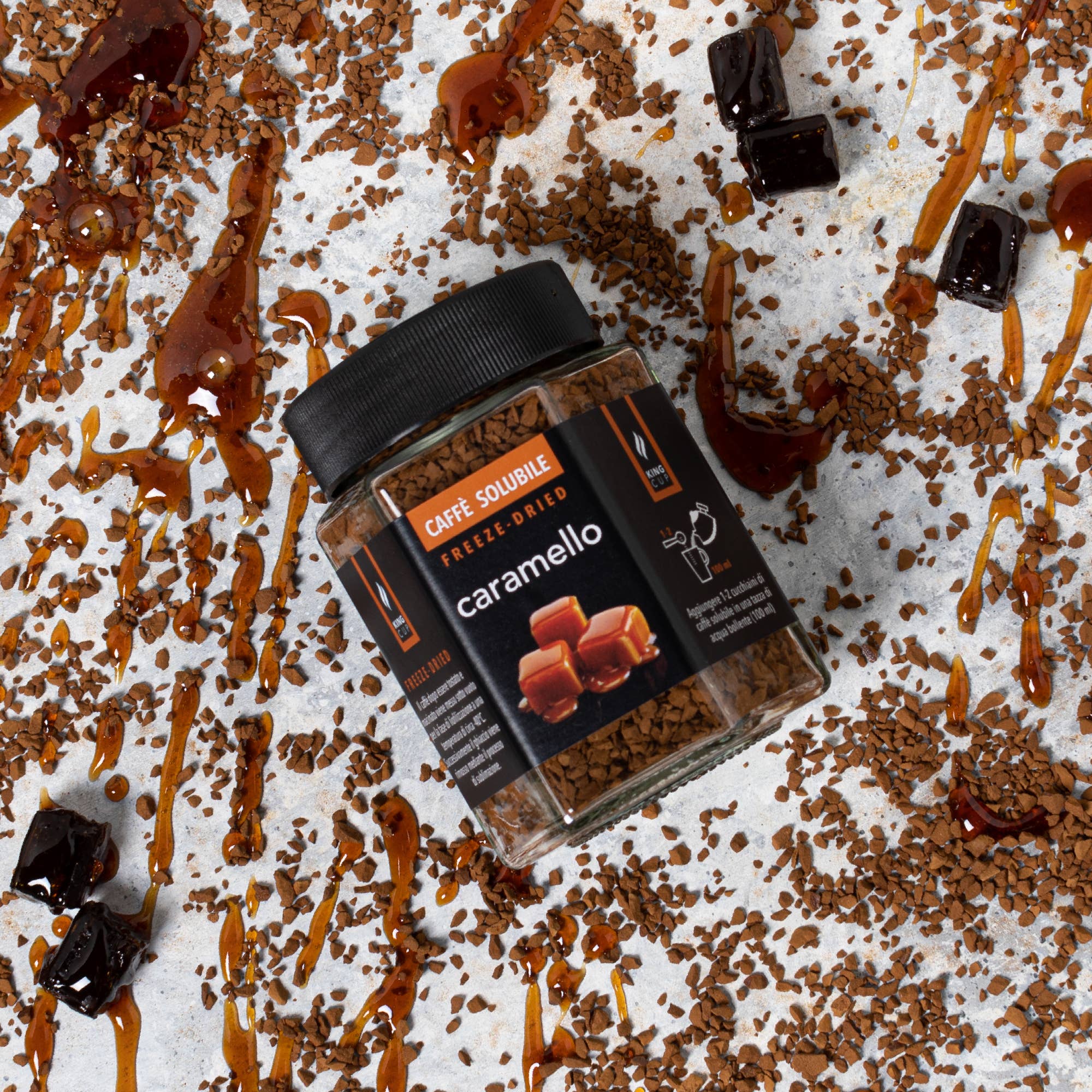 KING CUP – Engroshandel Instant kaffe/espresso – Fryse tørret kaffe - karamel6