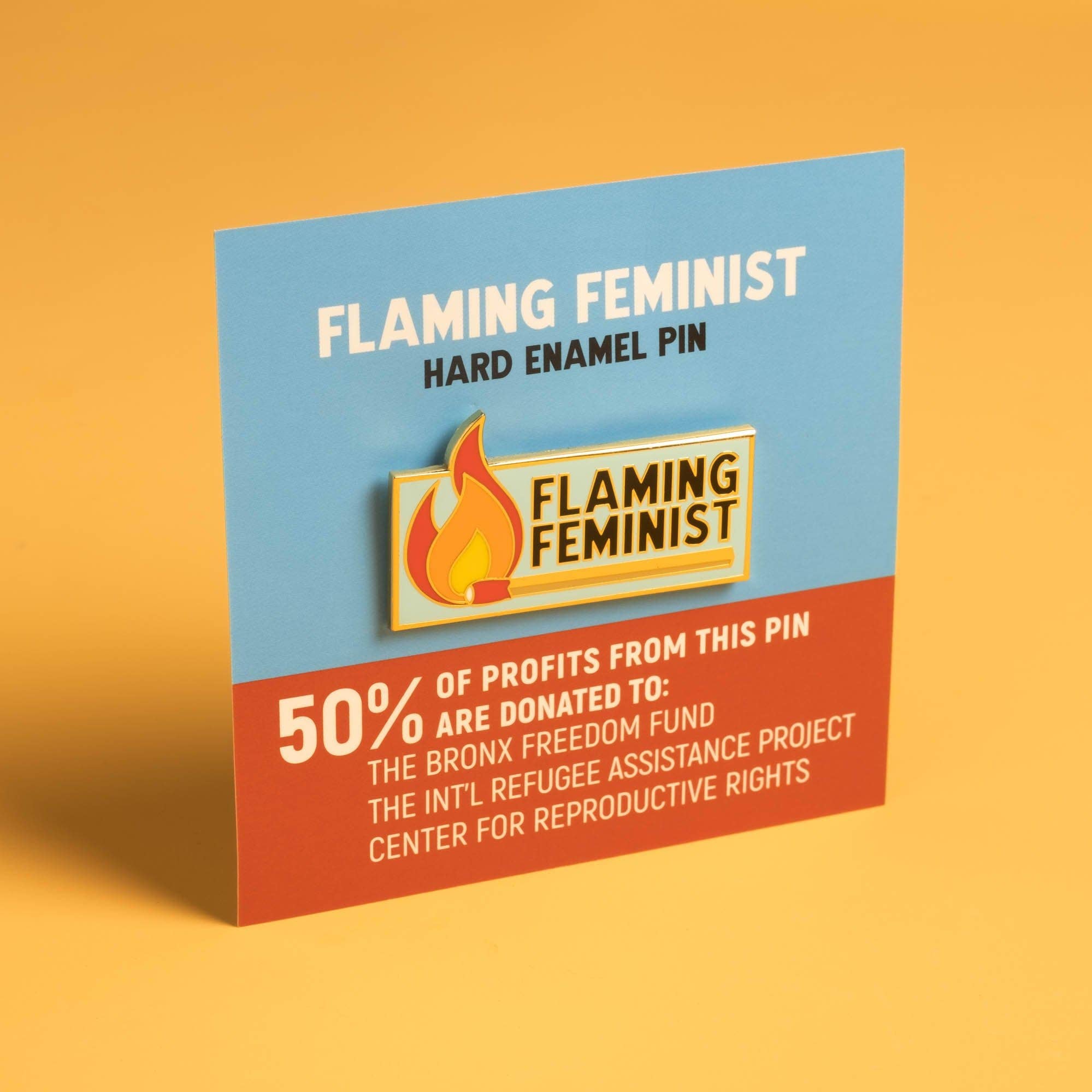 Dissent Pins - Wholesale Lapel Pin/Button - Flaming Feminist Pin1