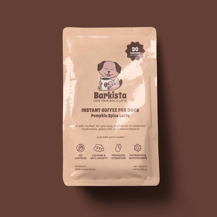 Barkista - Vente Friandises – chien - Café instantané pour chiens Pumpkin Spice Latte1