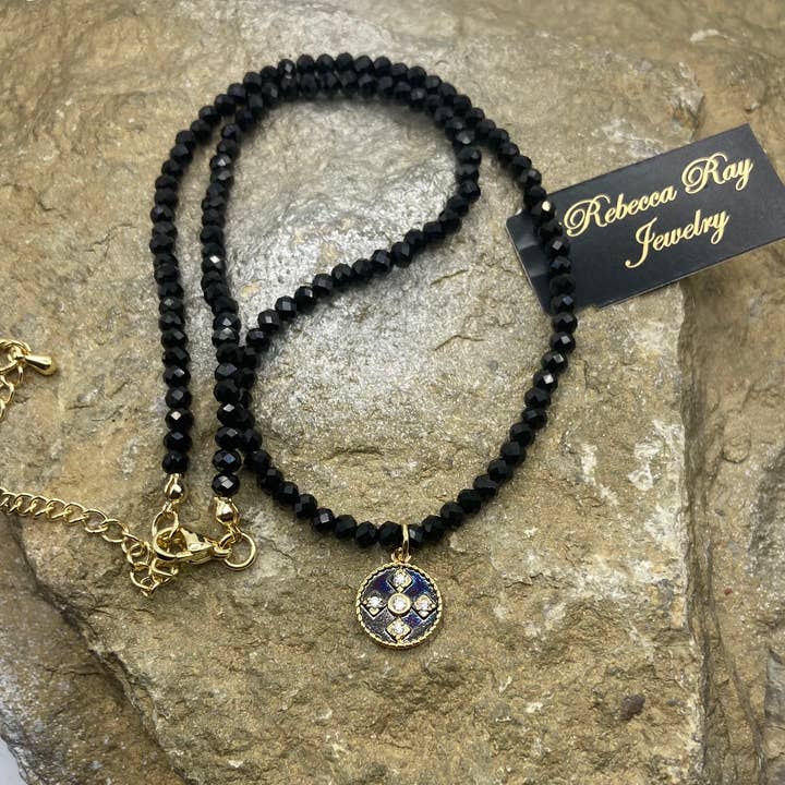 Rebecca Ray Jewelry - Wholesale Pendant/Charm Necklace - Crystal beaded Necklace with Crystal Charm Pendant