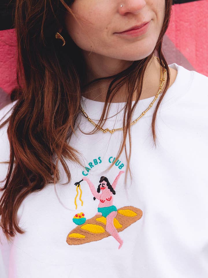 Carbs Club Embroidered Sweatshirt for wholesale by Limpet Store