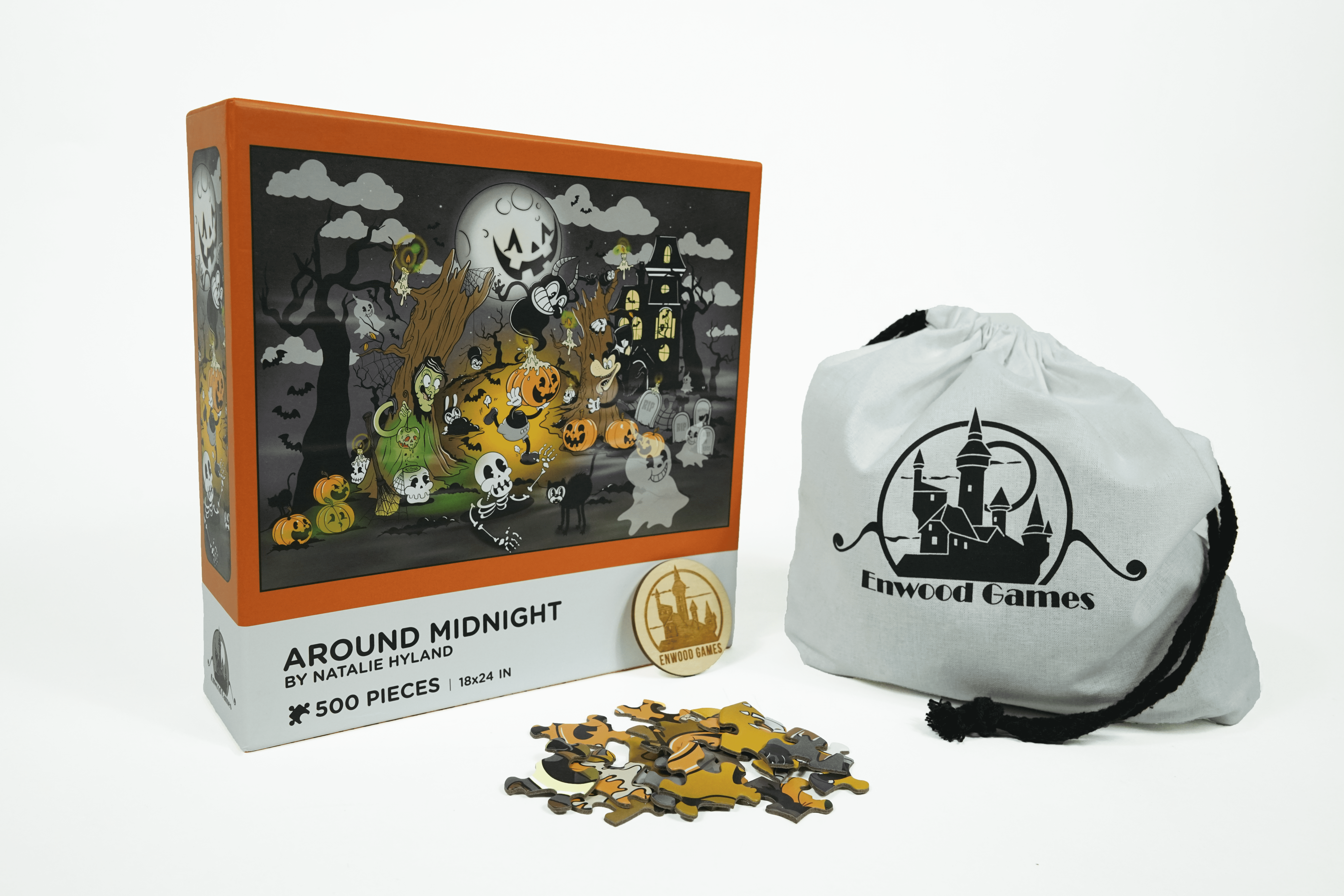 Enwood Games – Puzzle - Adulto por atacado – Enwood Games Quebra-cabeça de 1000 peças em torno da meia-noite3