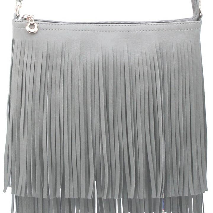 MiMi Wholesale - Wholesale Crossbody Bag - Women's - E031 Samantha Fringe Crossbody Bag6