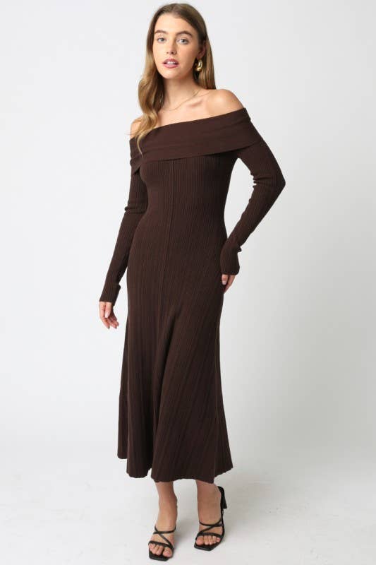 Olivaceous - Wholesale Dress - Women's - Anya Off Knit Dress4