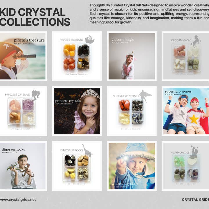 Kid Crystal Boxed Set Assortment, Retail-Ready, rock buddy for wholesale by Crystal Grids