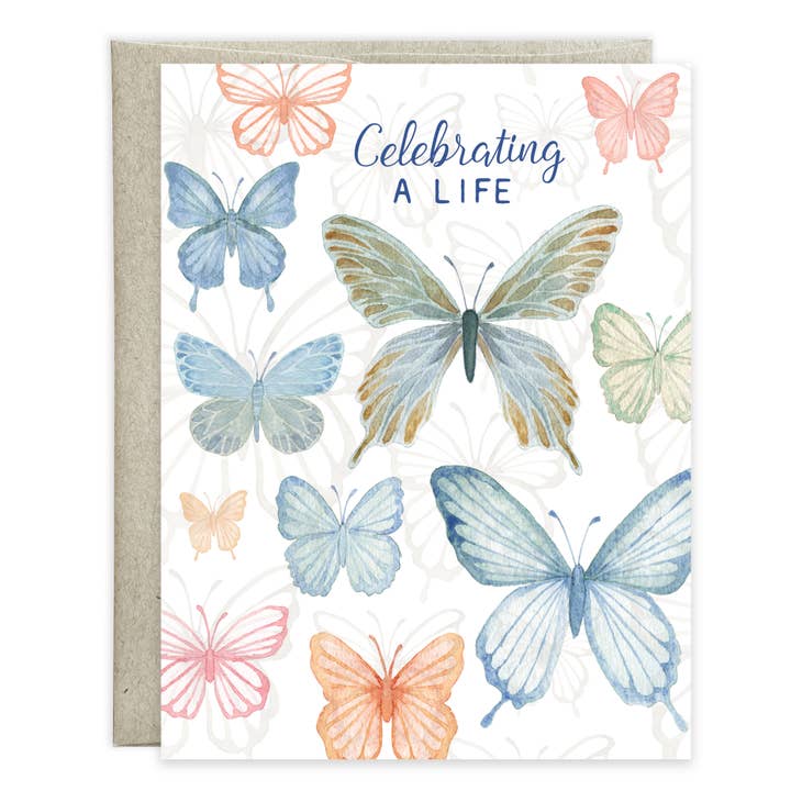 Sympathy Greeting Card - Soft Butterflies for wholesale by GINA B DESIGNS