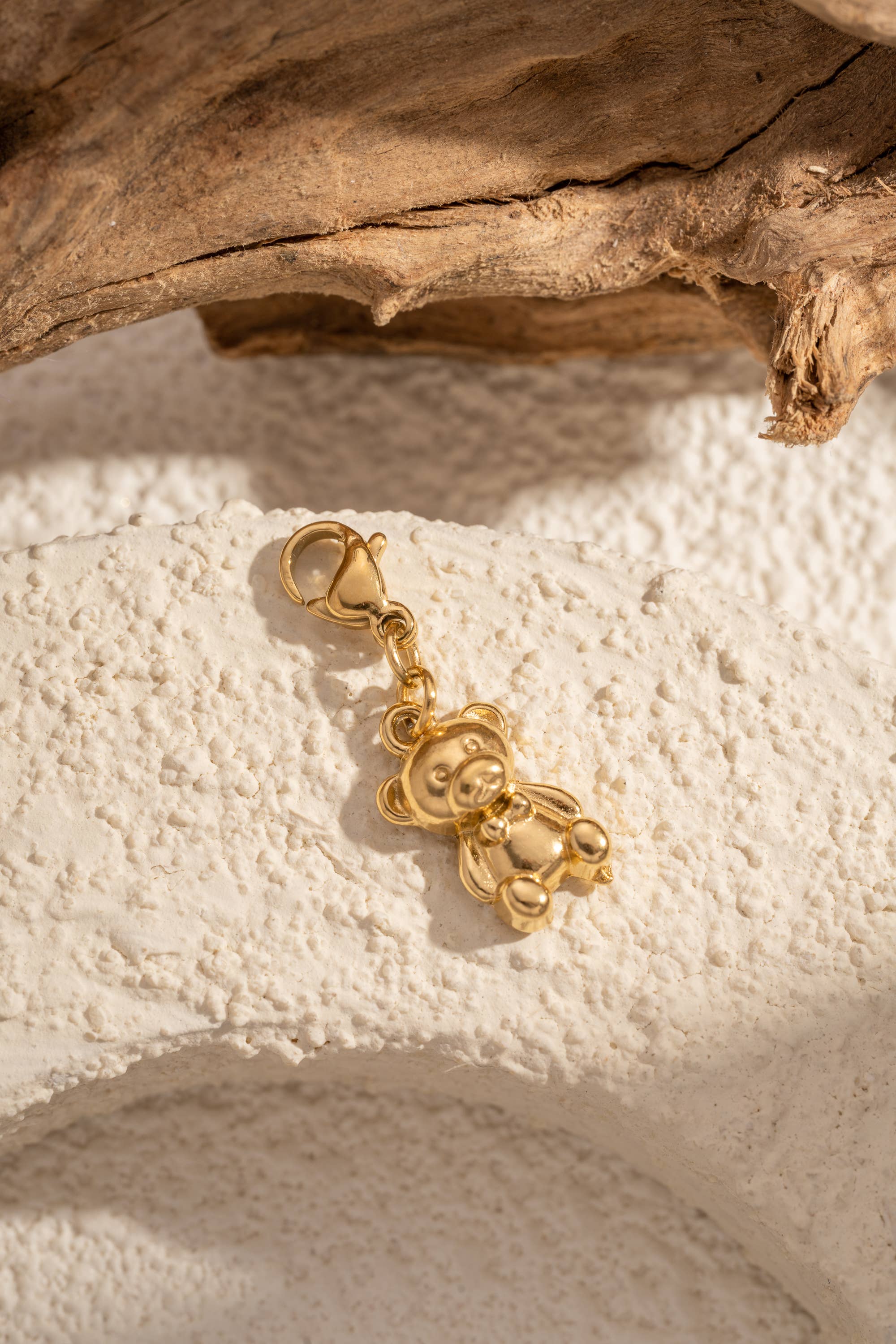 COSMOS - Wholesale Individual Charm/Pendant - Golden Teddy Bear Charms Stainless Steel Tender Jewelry1