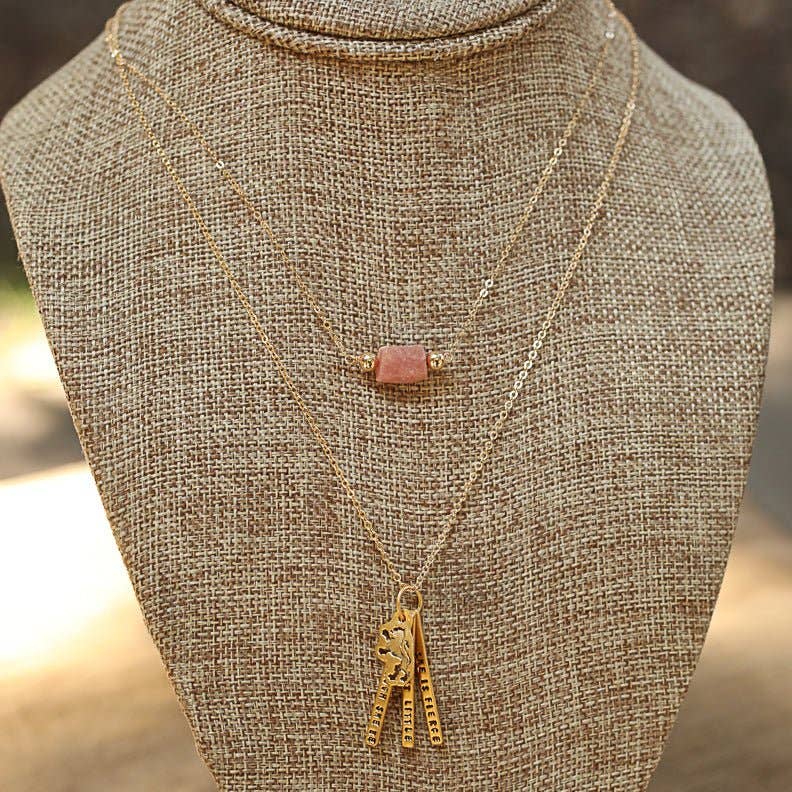 Chocolate and Steel - Wholesale Pendant/Charm Necklace - And though she be but little she is fierce - Shakespeare quote necklace6