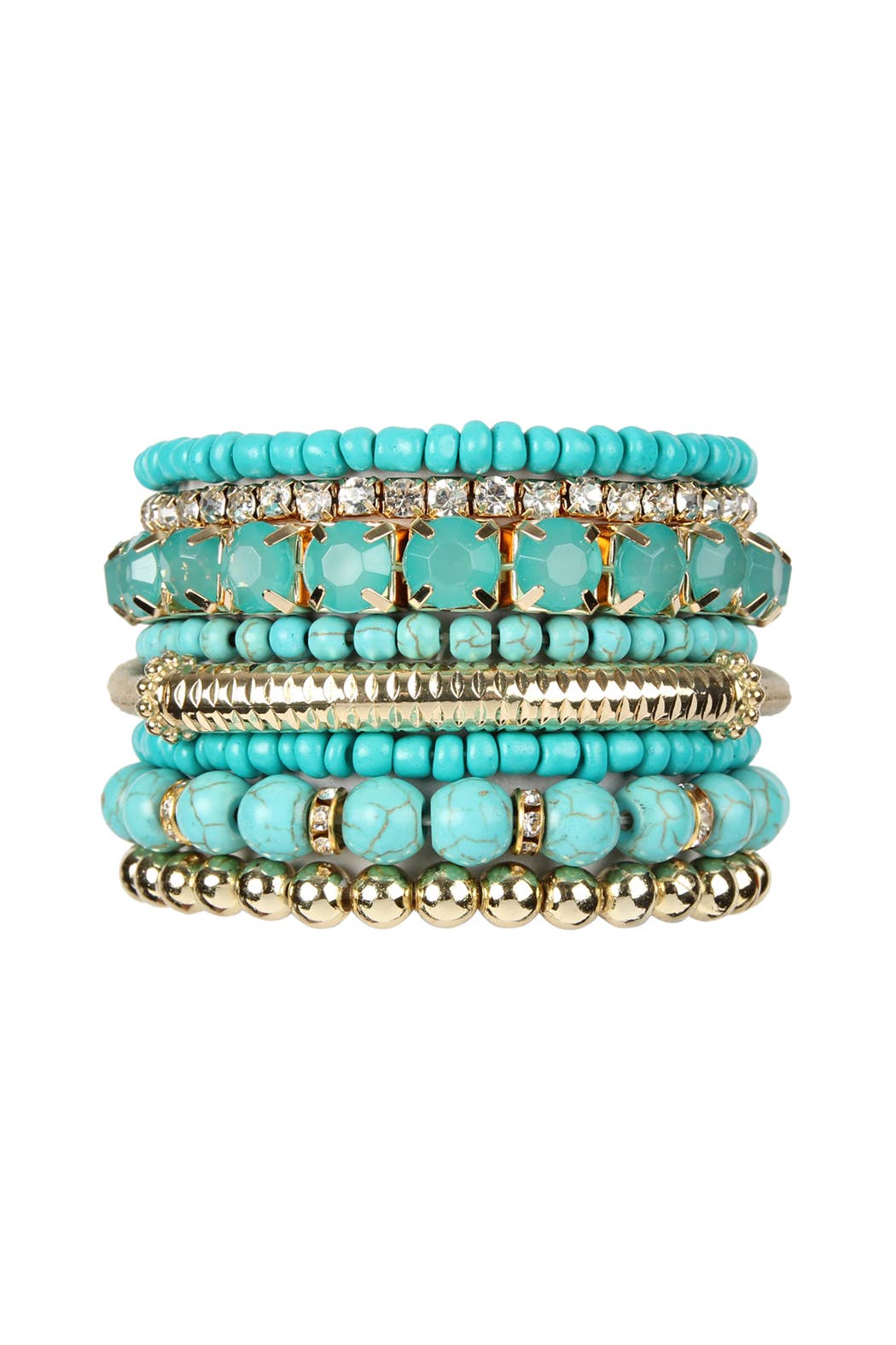MYS Wholesale Inc - Wholesale Beaded Bracelet - Regular Size Stack-able Beads Bracelet Set7