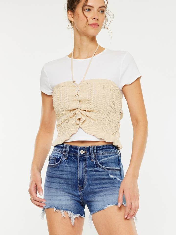 CALÇÕES DE GANGA DE CINTURA ALTA-KC9439D por atacado de Kan Can USA