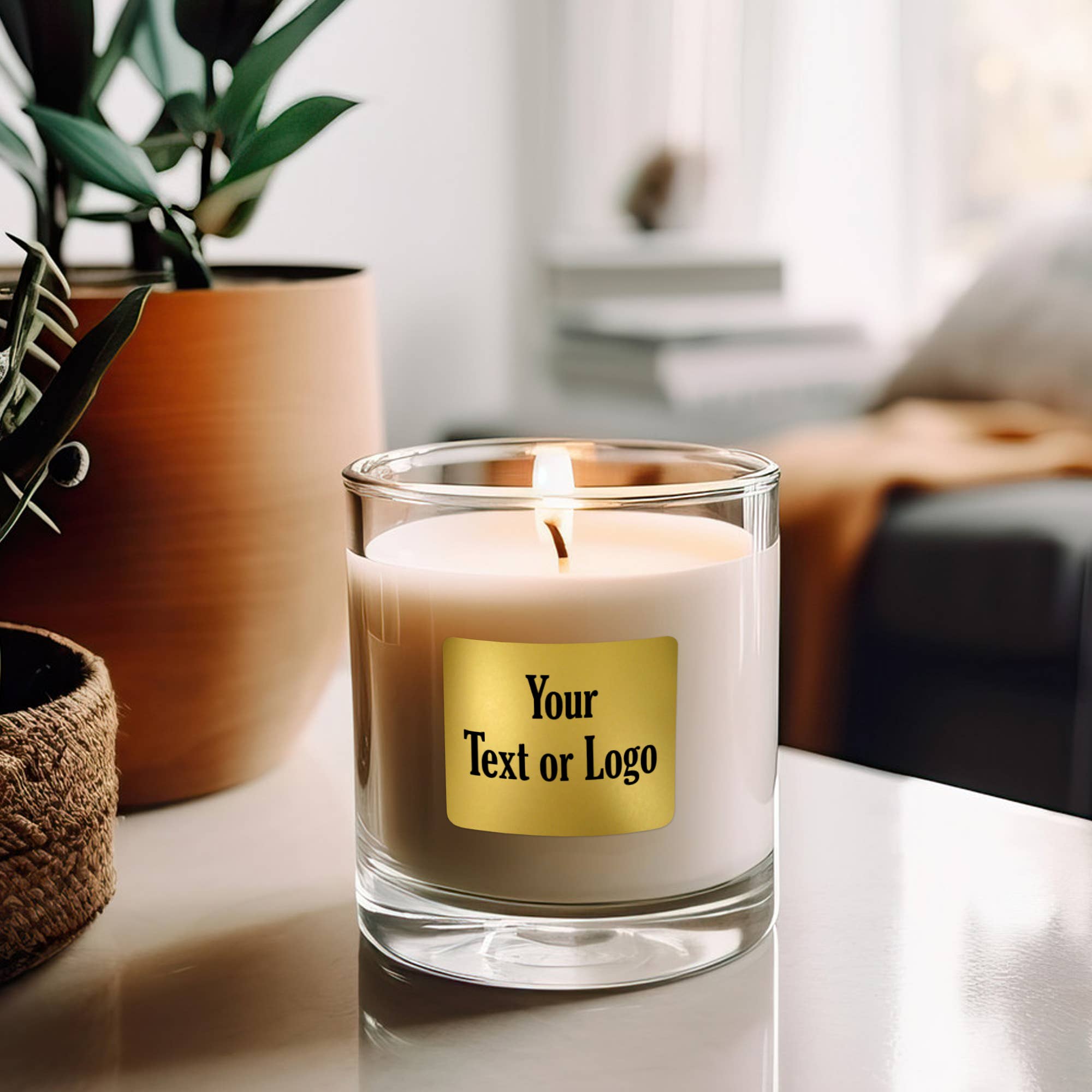 Daniella’s Candles - Vente Bougie en bocal - Bougies personnalisées avec étiquette, pots en verre transparent de 11 oz, lot de 125