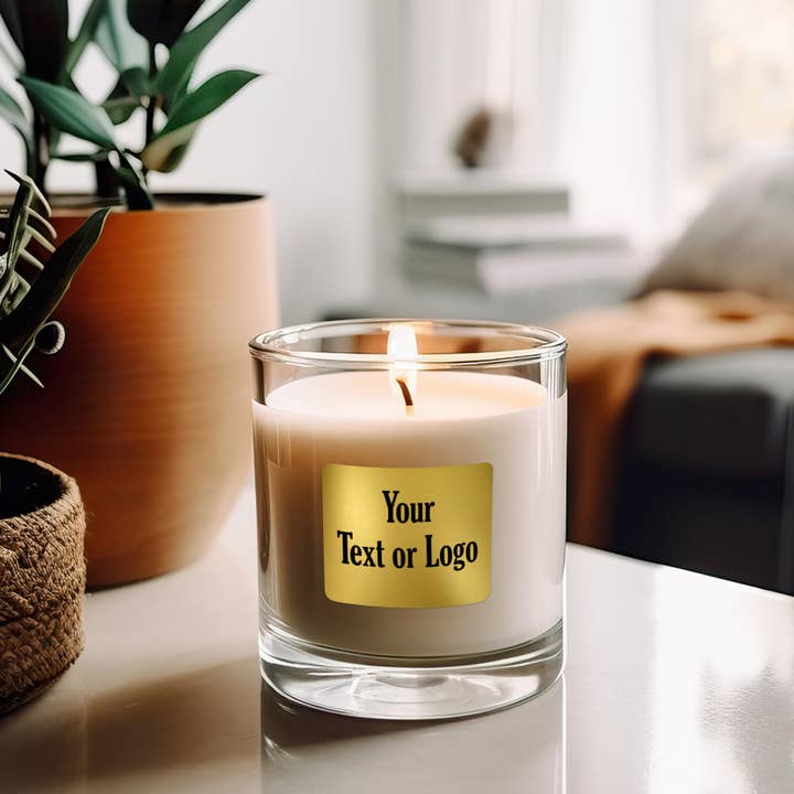 Daniella’s Candles - Vente Bougie en bocal - Bougies personnalisées avec étiquette, pots en verre transparent de 11 oz, lot de 125