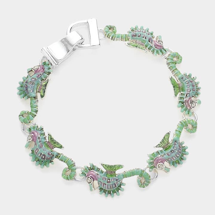 Bunter Seepferdchen-Link-Magnetarmband für den Großhandel von Sensibling Corp.