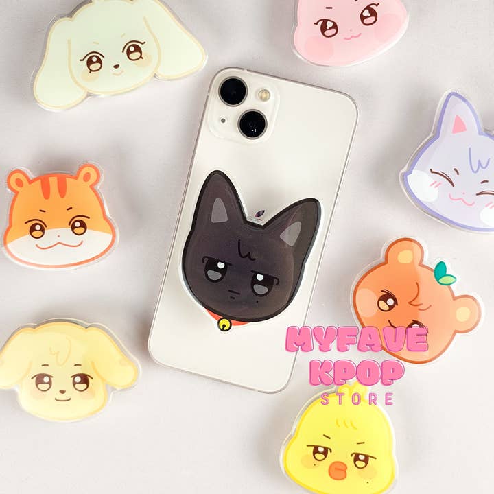 MyFaveKpop Store - Wholesale Scrunchie - Women’s - Aniteez Acrylic Phone Grip Holder Kpop Gift For Fans Atiny2