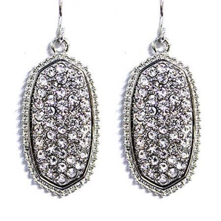 MiMi Wholesale - Wholesale Dangle Earrings - VE1550 Pave Rhinestone Oval Hexagon Drop Earrings13
