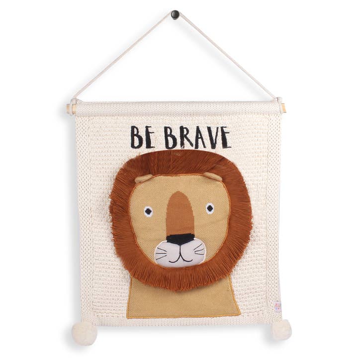 Colgante de pared de algodón BE BRAVE para cuarto de bebé para venta al por mayor de Bishy Bishy Bash
