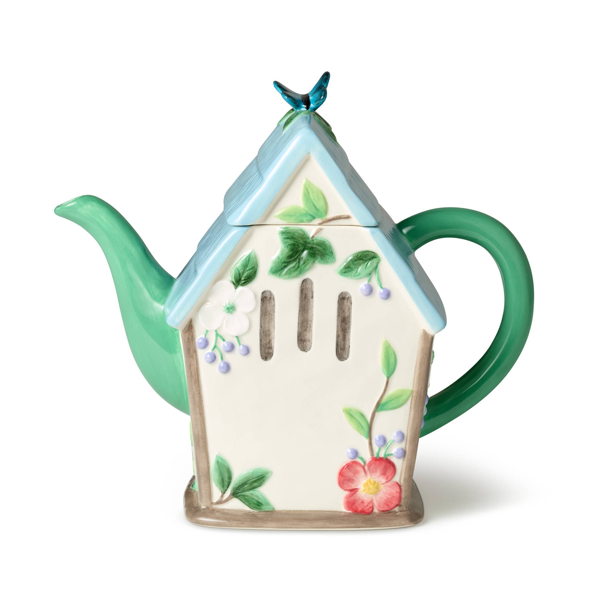 Certified International - Wholesale Theepot - Flora 3D vogelhuis theepot 950 ml, 16,5 x 16,5 x 26 cm4