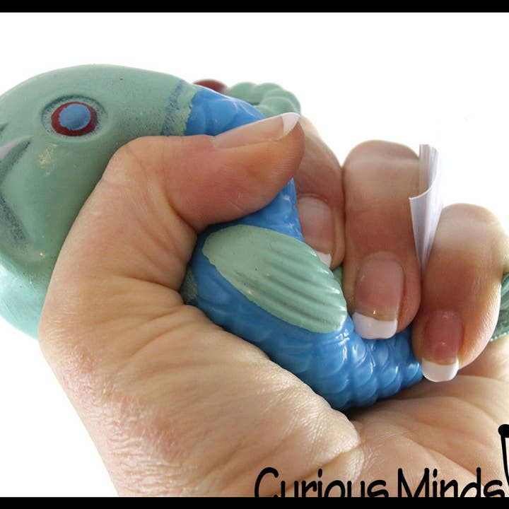 Curious Minds Toys - Vente Fidget/jouet anti-stress – enfant - 1 jouet sensoriel Angler Fish Crunchy Stretchy Fidget3