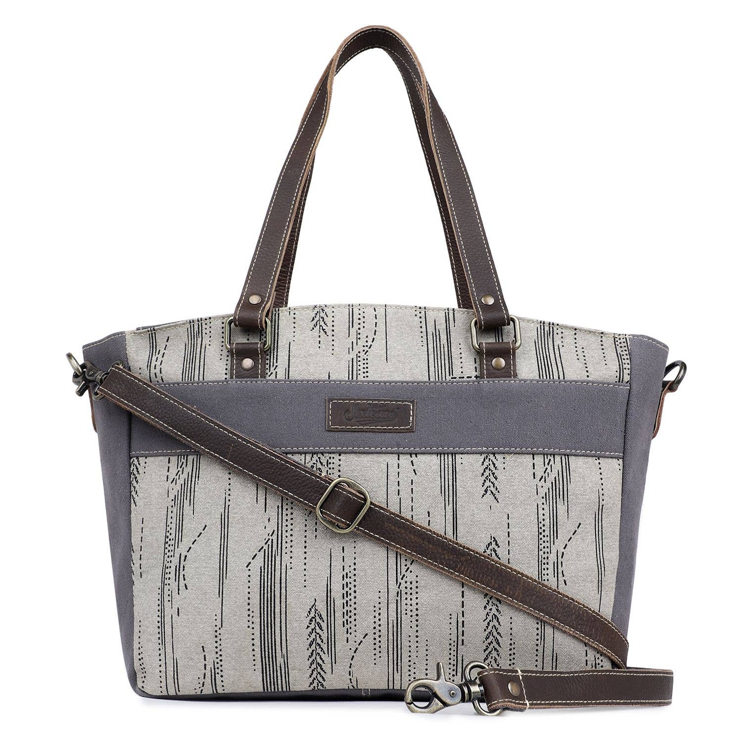 Sixtease Bags USA - Vendita all'ingrosso Borsa tote - Donna - Borsa da donna in tela e pelle - Timberwolf/Grey0