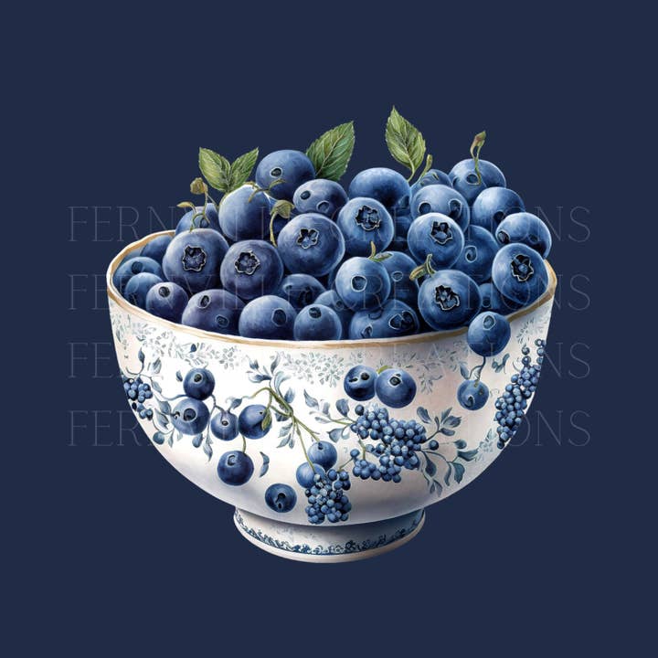 Fernville Creations – wholesale Tea towel – Blueberry Elegant Luxury Kitchen Hand Towel Decor