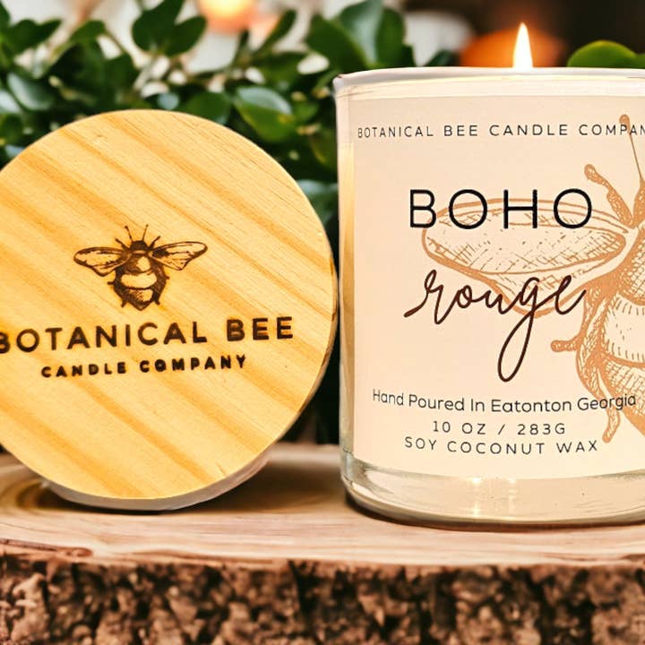 Boho Rouge for wholesale by Botanical Bee Candle Company LLC