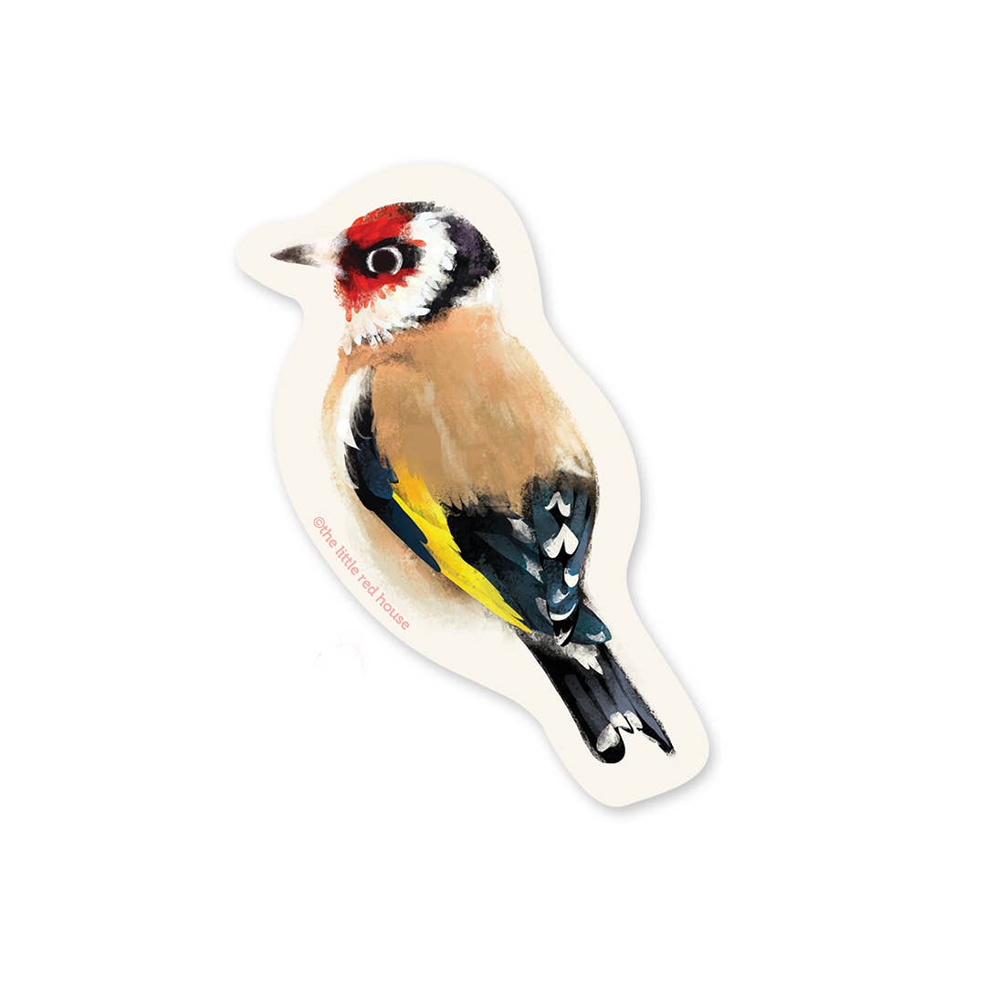 The Little Red House - Wholesale Sticker - Goldfinch Bird Vinyl Sticker