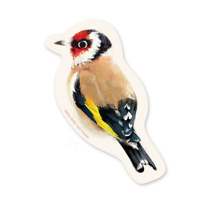 The Little Red House - Wholesale Sticker - Goldfinch Bird Vinyl Sticker0