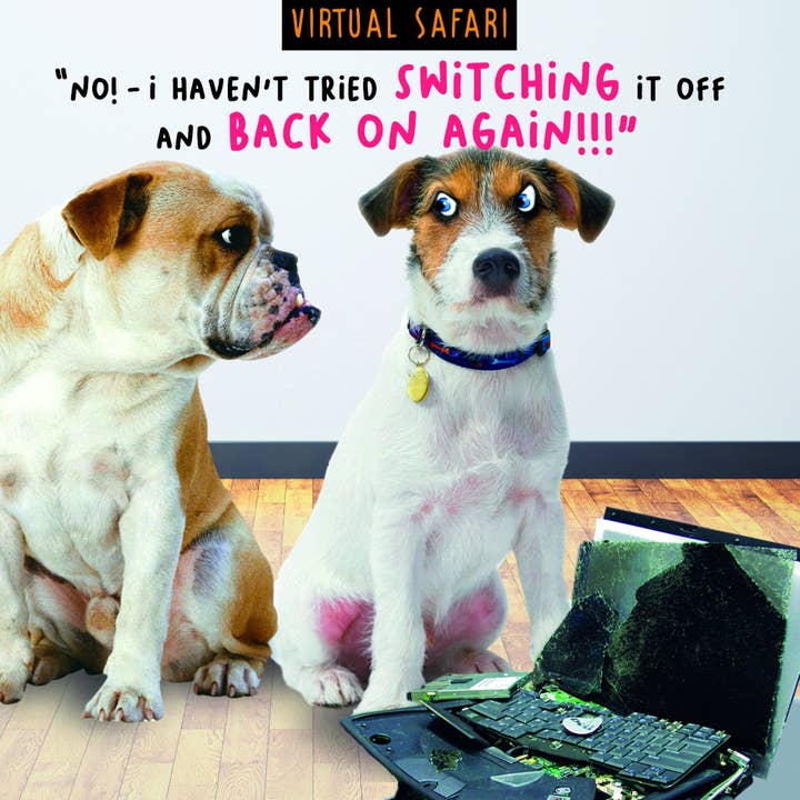 Virtual Safari Birthday 2 Dogs and a Broken Laptop for wholesale by EMOTIONAL RESCUE
