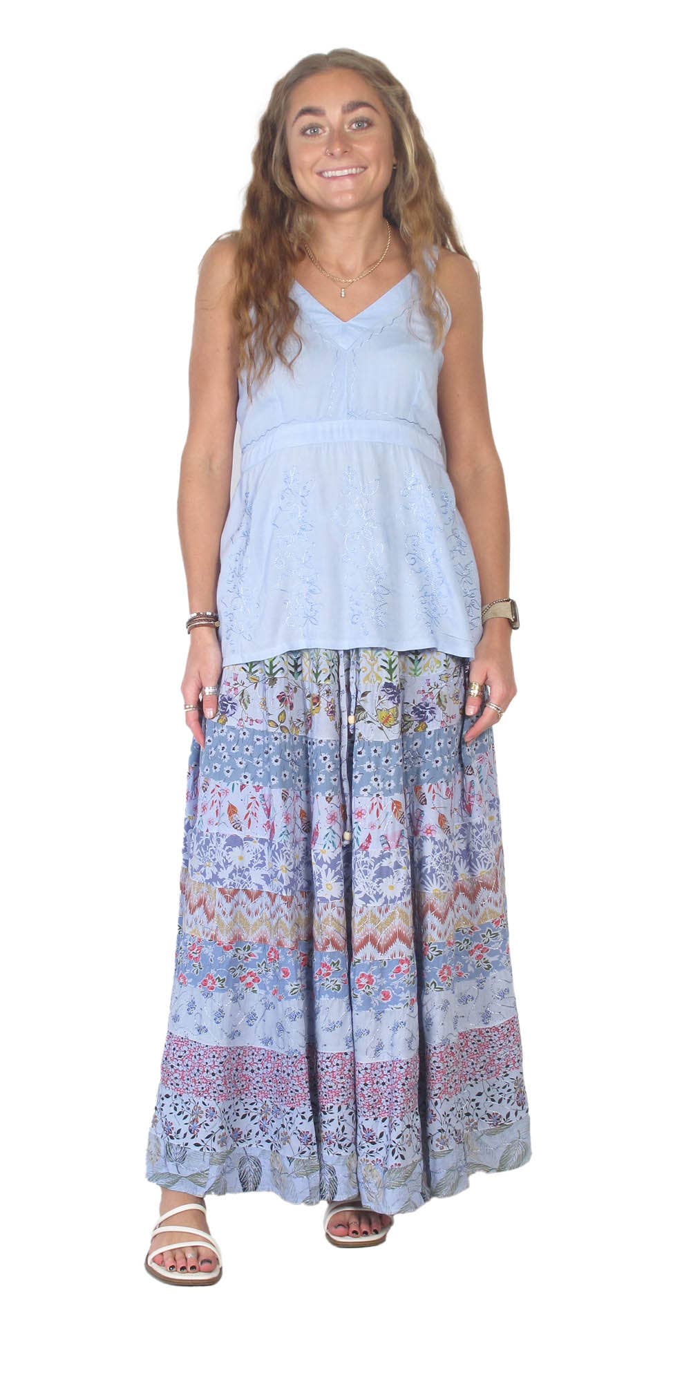 Blue Sky - Wholesale Skirt - Women's - DR157 Tiered Panel Skirt2