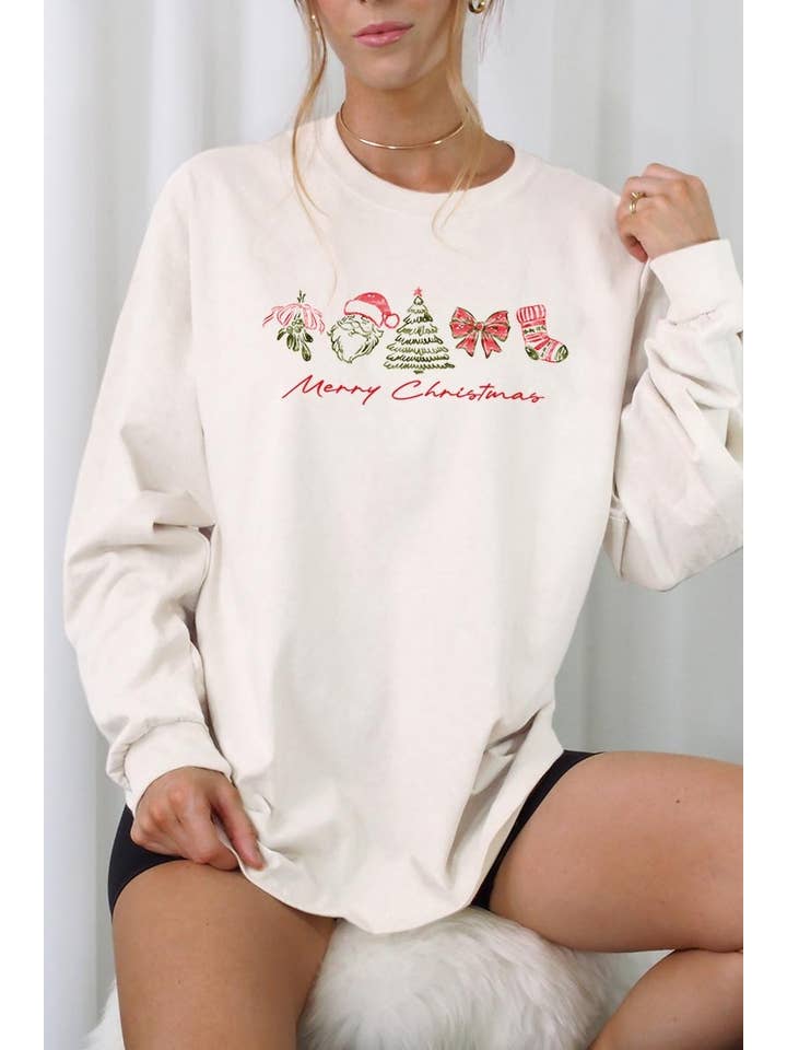 COLORBEAR - Wholesale T-Shirt (Graphic) - Women's - Cute Christmas Graphic Long Sleeve Tee3