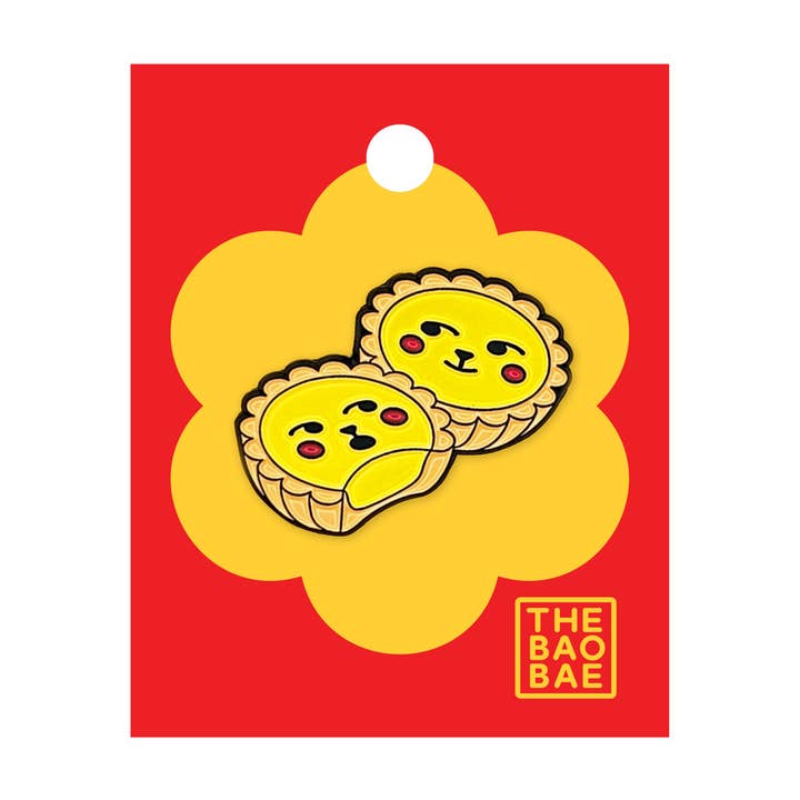 The Bao Bae - Wholesale Lapel Pin/Button - Egg Tart Enamel Pin1