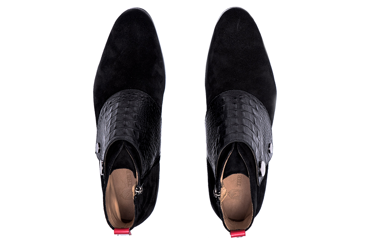 Zwart Zwarte suède laarzen: Mr Rupert voor groothandel op Faire4