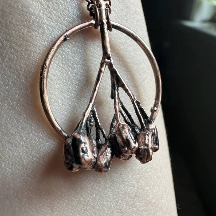 Gratefully Dreaming – Engroshandel Halskæde med vedhæng – Ægte Røllike Blomst Kobber Halskæde1