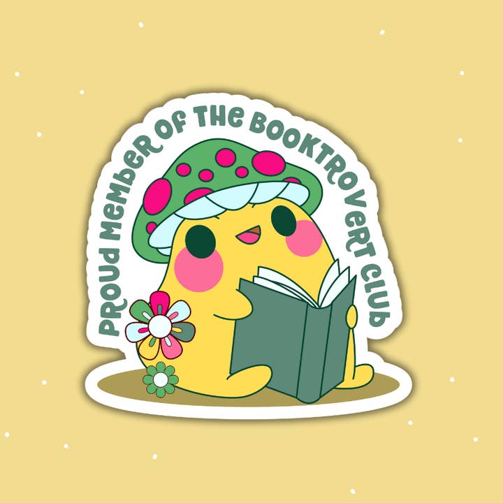 Proud Member of the Booktrovert Club Sticker for wholesale by Jedi Woods LLC