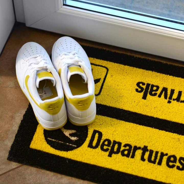 Wholesale Gifts Tomorrow - Wholesale Door Mat - Arrivals And Departures Airport Novelty Doormats Coir