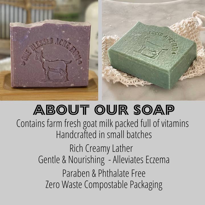 One Blessed Acre Farm - Wholesale Bar Soap - Fresh Lavender Goat Milk Bar Soap5