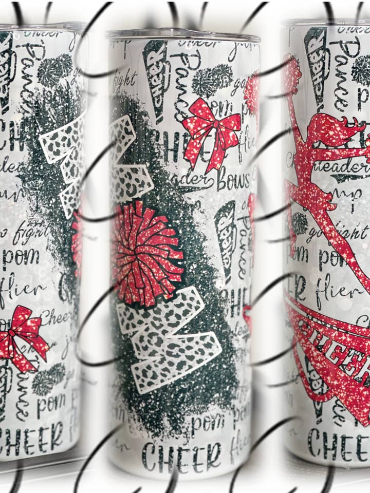 Cheer Mom 20oz Skinny Tumbler for wholesale by CMD Wholesale